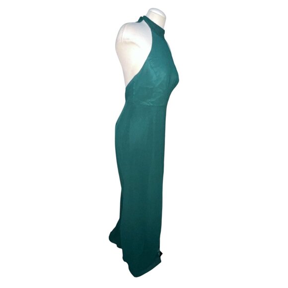 Lulus Captured Your Heart Hunter Green Halter Maxi Dress Sz Medium Hunter Green - Picture 13 of 16